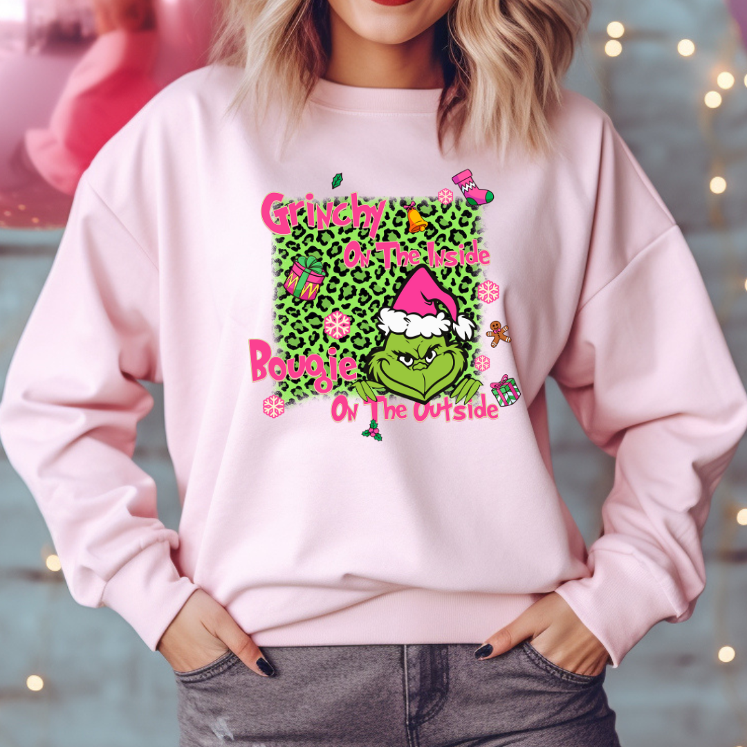 Grinchy Inside & Bougie Outside Crewneck