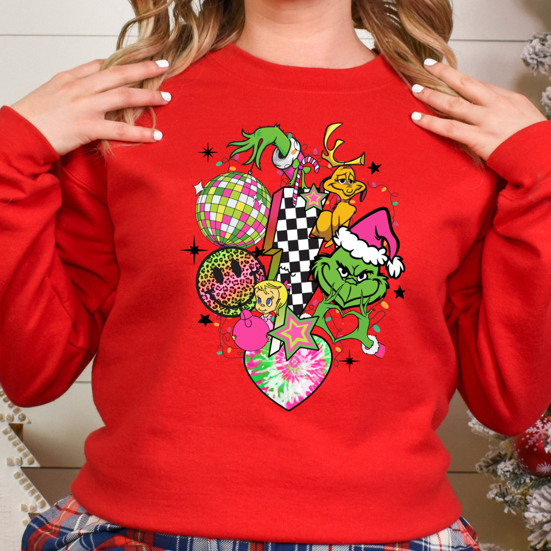 Retro Grinch Crewneck