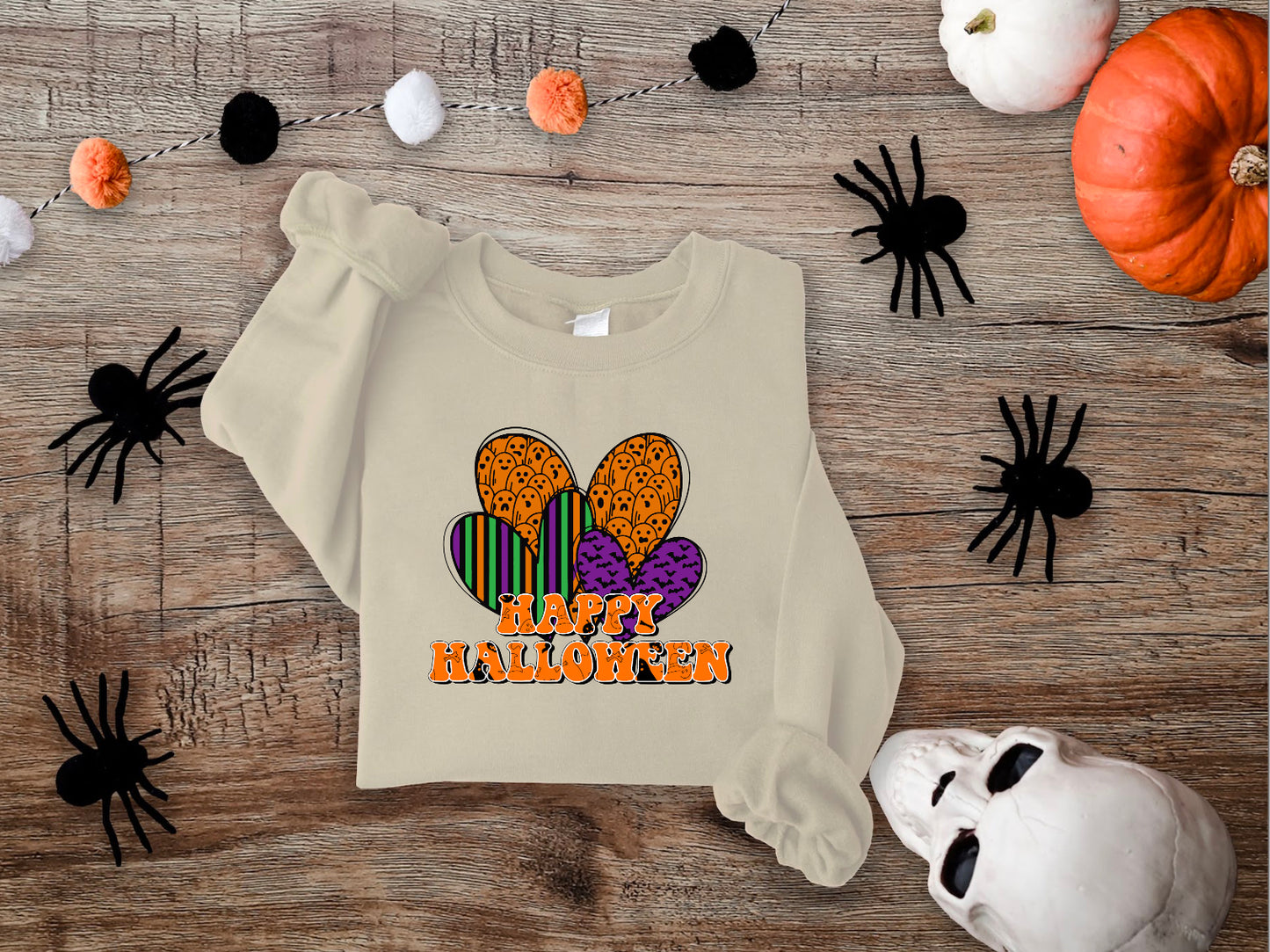 Happy Halloween Crewneck 🎃 Sand Color