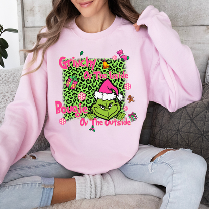 Grinchy Inside & Bougie Outside Crewneck